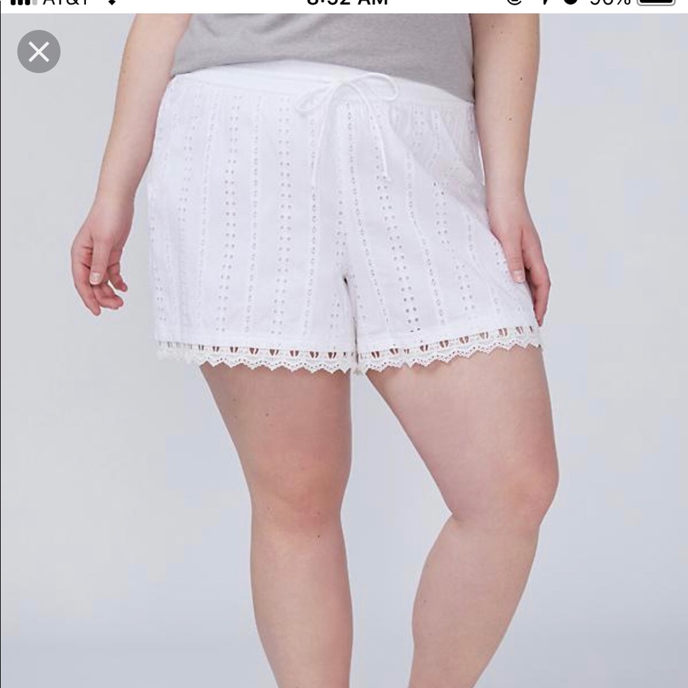 Lane Bryant drawstring lace shorts
